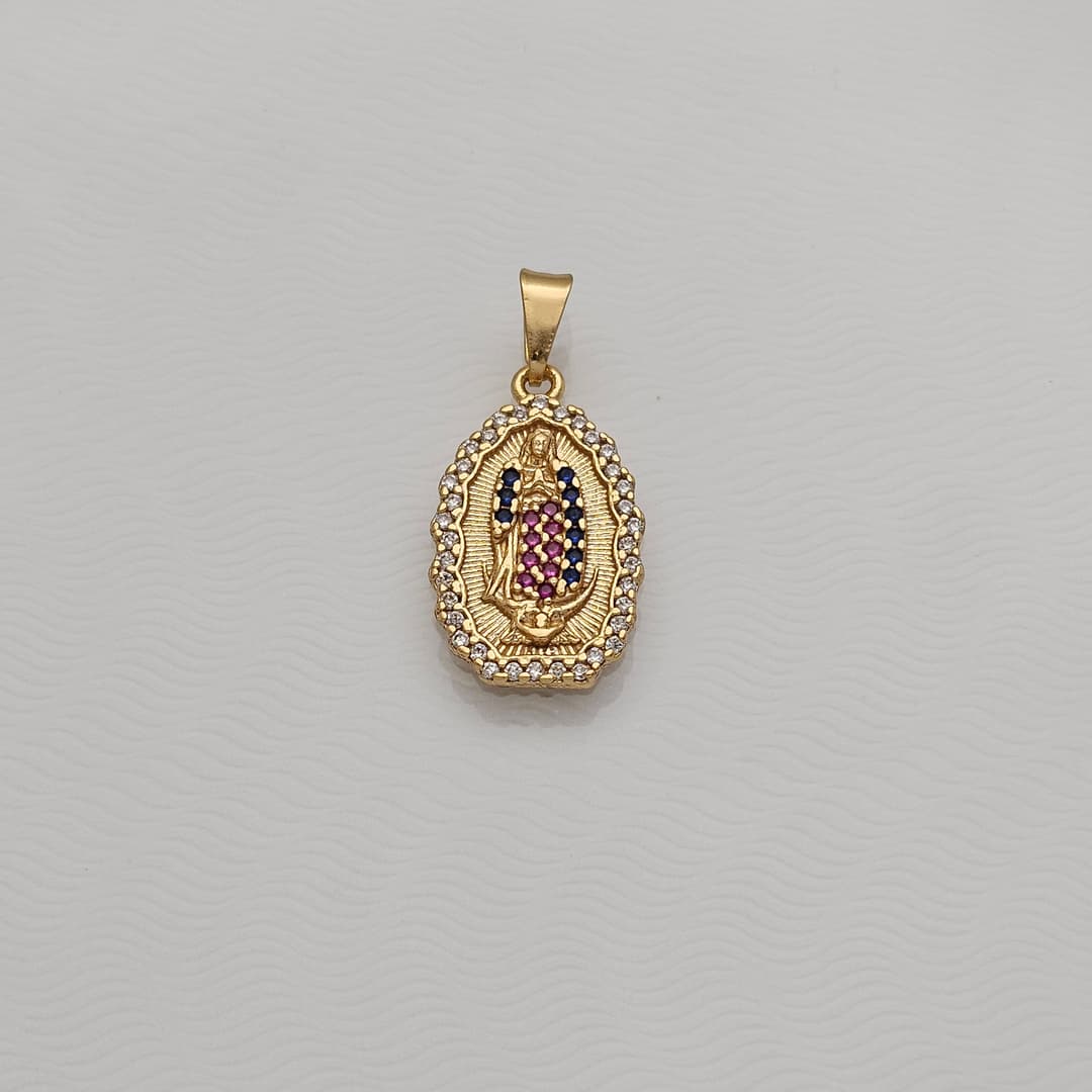 DIJE GUADALUPE CIRCON MIX 12X25MM