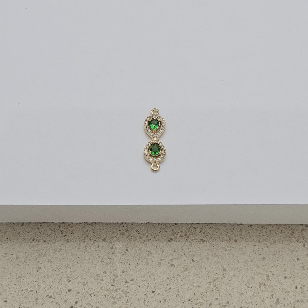 Herraje Infinito Piedra Borde Circon 20X6MM