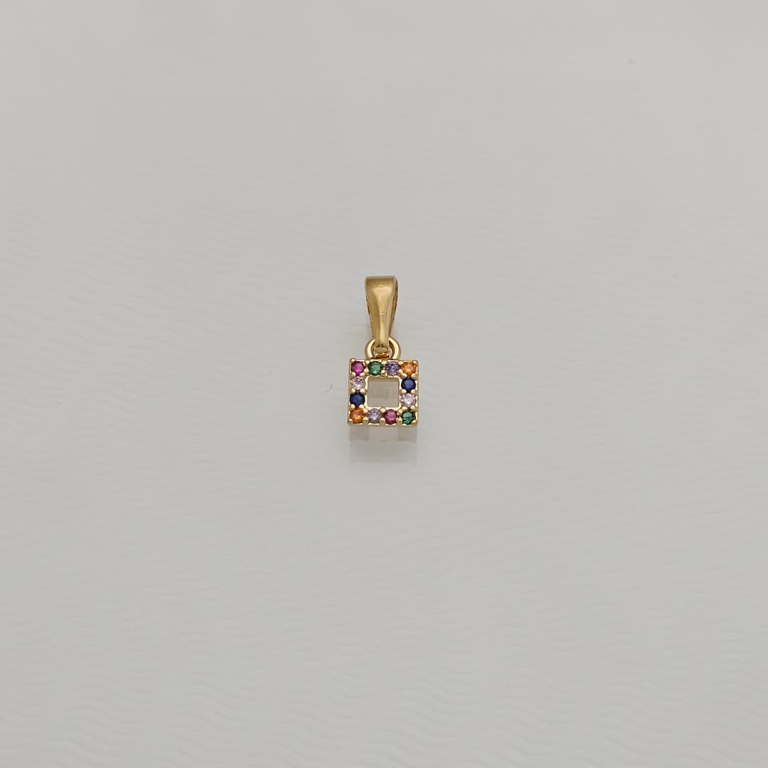 DIJE CUADRO MINI MICROCIRCON