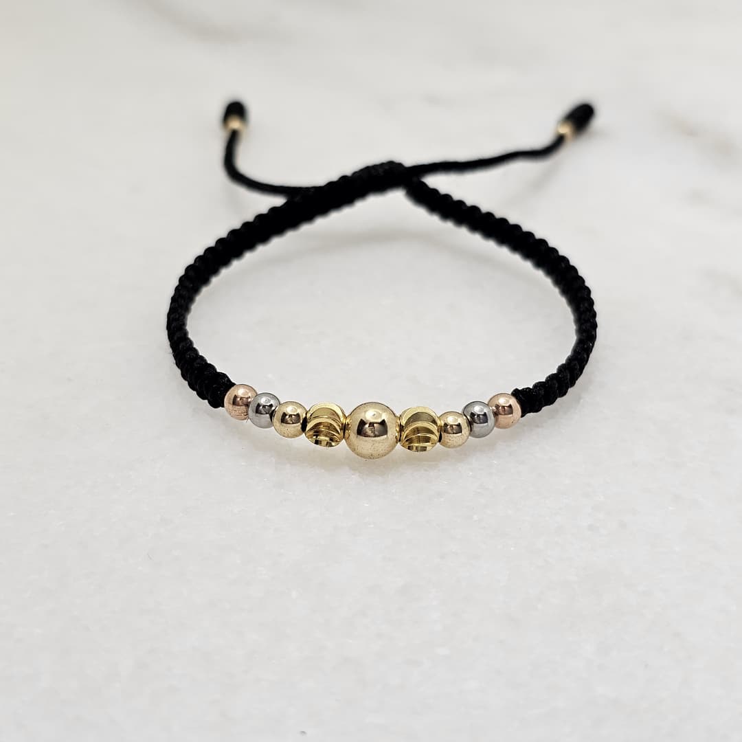 PULSERA 3 OROS BALIN 4,5,6MM